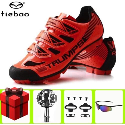 TIEBAO Cycling Shoes men Sneakers add SPD pedal set Sapatos ciclismo MTB ProfessionalSelf-locking Bicycle bike chaussure vtt