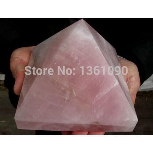 Xd j00330 NATURE rose quartz CRYSTAL PYRAMID POINT HEALING