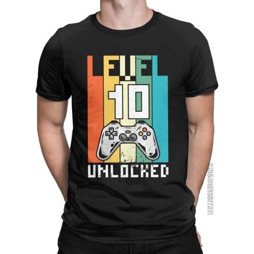10th Anniversary Funny Gift For Video Gamers Men T Shirts Casual Tees Classic Crew Neck T-Shirt 100% Cotton Original Tops