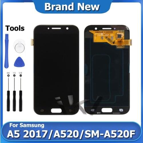 A5 2017 LCD Display Touch Screen Digitizer Assembly Screen Replacement For Samsung Galaxy A520 Super AMOLED Pantalla SM-A520F
