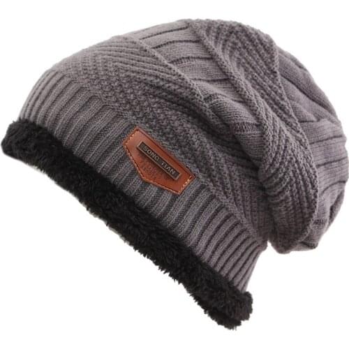 Winter Hat For Women Men Knitted Hat Hot Selling Ski Cap Cold Warm Leather Bonnet Warm Cap Skullies Beanies