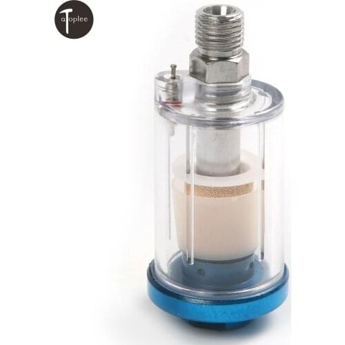 1pc 1/4'' Water Oil Separator Inline Air Hose Filter Moisture Trap For Air Compressor Paint Spray Gun