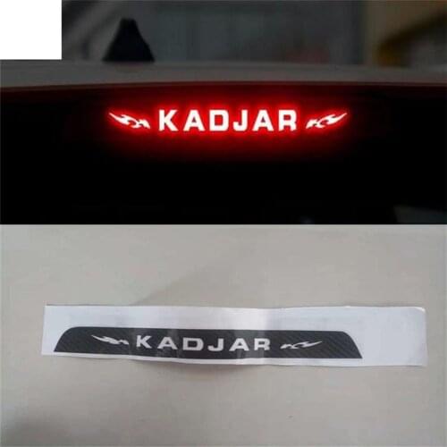 1PC Carbon Fiber Car Stickers Of High Mounted Stop Lamp High Brake Lights For 2015-2018 Renault KADJAR