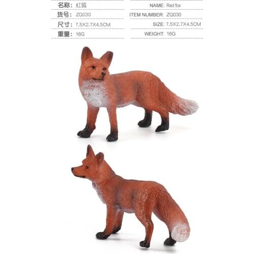 1pc 7.5CM Red Fox Model Cheap Toys For Kids Birthday Educational Gifts