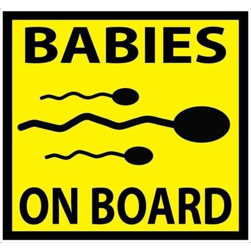 13cm x 12.1cm for Babies on Board Tadpole Waterproof Personality Anime Motorcycle Car Stickers Refrigerator RV Decal