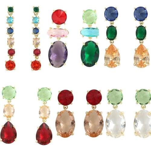 20pairs/lot 2021 New Style Rhinestone Bling Bling Shiny Earring Stud For Wedding Jewelry Accessories