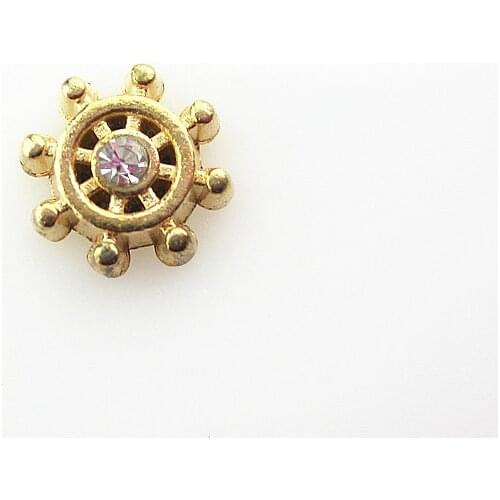 20pcs/lot Gold Rudder Floating Charms Living Glass Memory Lockets Floating Charm DIY Jewelry