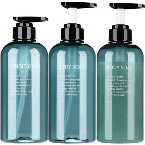 3Pcs 300ml Empty Pump Bottle Dispenser Empty Refillable Body Soap Bottles for Shampoo and Conditioner Bathroom Kitchen
