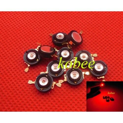 3W High Power Red Color 620nm-625nm Bulb Lamp Light emitter with 20mm star PCB