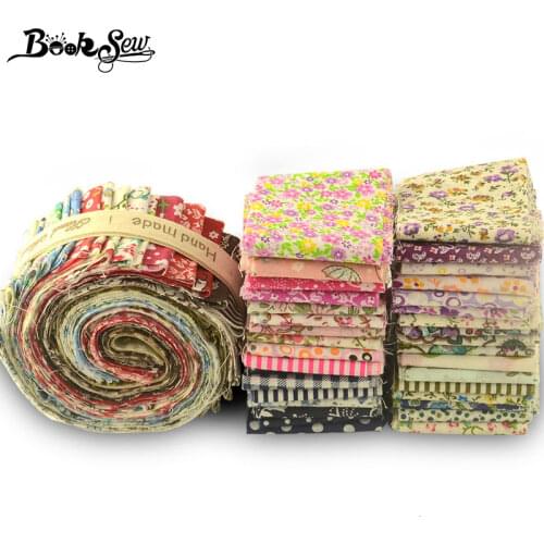 Booksew Ankara Fabric Cotton Fabric Floral Jelly Roll Strips 8-9 Pcs/lot 5x100CM Telas Patchwork Algodon DIY Dolls Sewing Craft