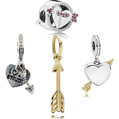 Cupids Arrow love charms crystal bead jewelry making diy bangle fit original pandora bracelet for lover women girl gift