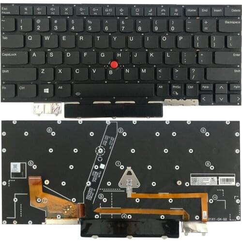 For Lenovo Thinkpad X1 Carbon 2021 X1C SN20Z77360-B Laptop Backlit US Keyboard