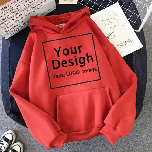 Women Custom Hoodie Customize Logo Personalized Hoodie Free Shipping Customized Print Text DIY Hoodie Drop Shipping Sweatshirts
