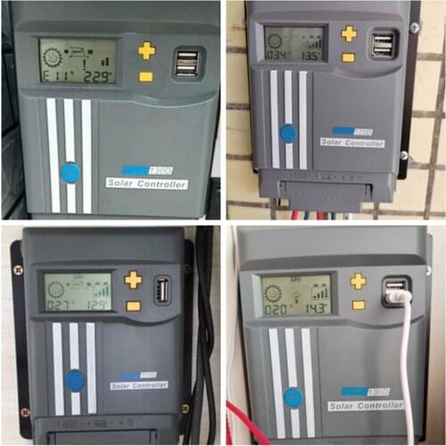 40A MPPT solar charge controller 12V 24V AUTO with Bluetooth or Wi-Fi function and LCD display 5V USB output