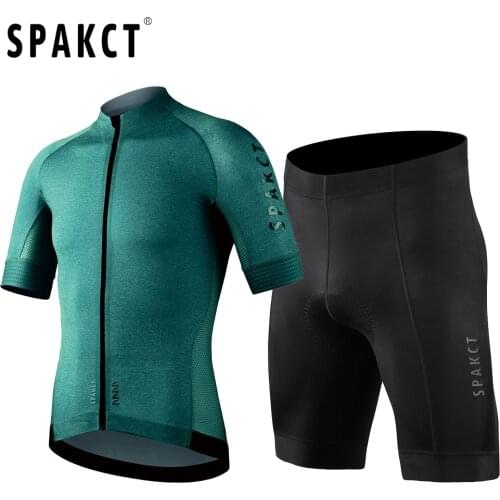 SPAKCT 2021 Summer Mens Pro Team Cycling Jersey Set Cycling Suit Mtb Shorts Shockprooof Bicycle Clothing Short Sleeve