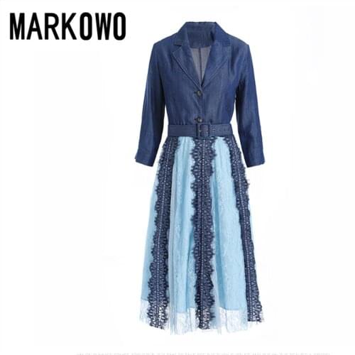 MARKOWO Fashion Denim Dresses