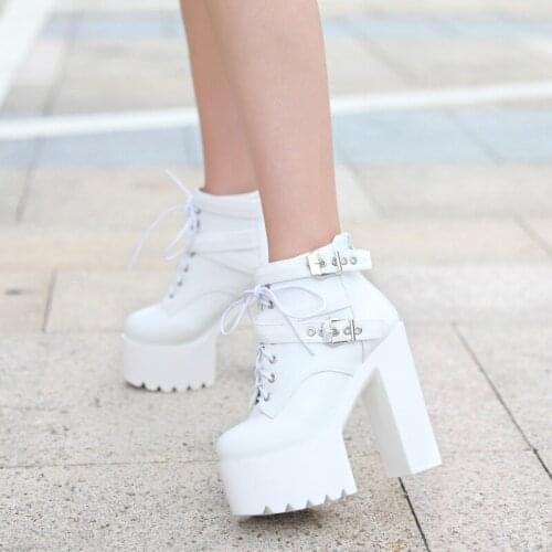 Fashion Winter Super Thick Bottom Boots Sexy High-heeled Womens Boots Nightclubs Warm Thick Boot