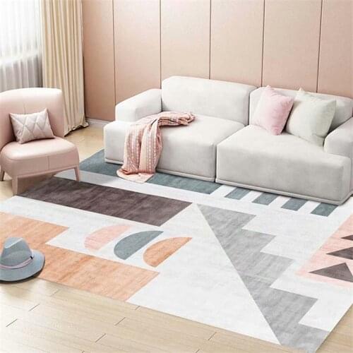 Soft Carpet Modern Square Rug Carpets for Living Room Area Carpet Bedroom Bedside Rug Child Crawling Mat Home Decoration