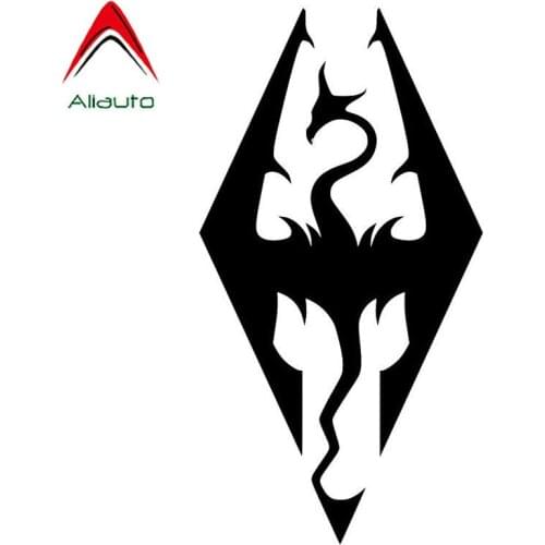 Aliauto Personality Car Sticker Skyrim Style Art Dragon Vinyl Accessories PVC Decal for Motorcycle Land Rover Seat Leon,12cm*6cm