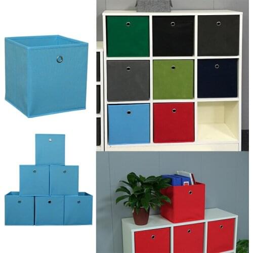 New Eyelet Foldable Storage Cubes Boxes Home Organization Collapsible Organizer Toys Books Organizer Basket Household