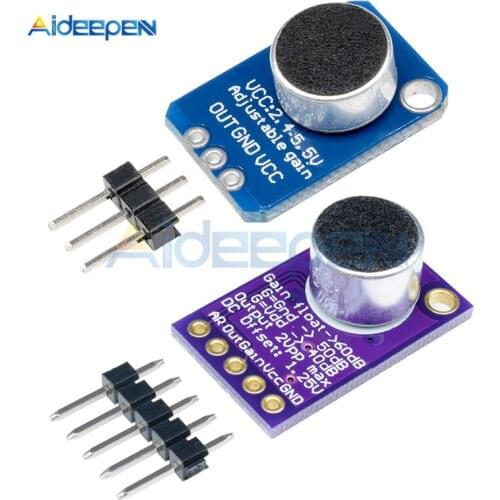 MAX9814 MAX4466 Microphone Amplifier Board Module Auto Gain Control For Arduino Programmable Attack and Release Ratio 2.7V-5.5V