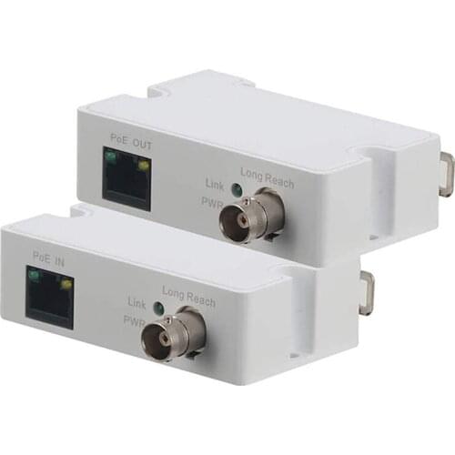 PoE IP Over Coax Converter to Transmit Power and Ethernet Data over Coaxial Cable EOC