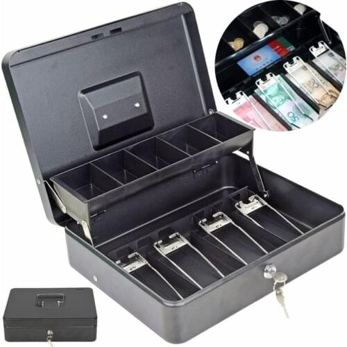 Portable Key multi compartment cash box large supermarket commercial convenience store safes
