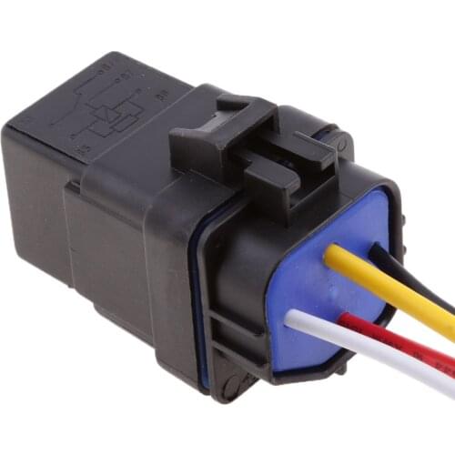 40A 12V 4 Wires Relay Power Socket Accessory Auto Motorcycle Truck ATV