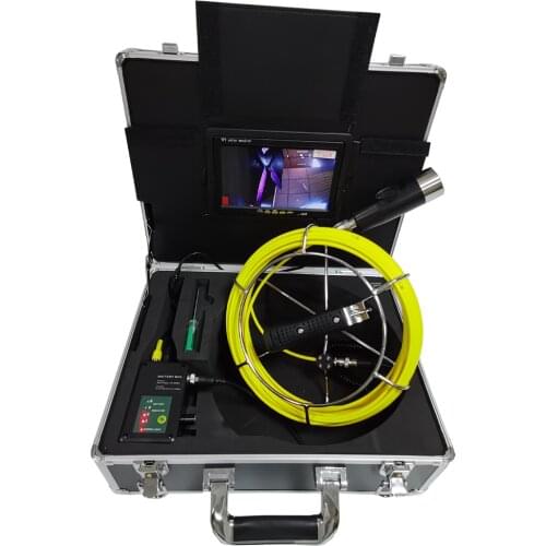 Handheld Endoscope Drain Sewer Pipe Inspection Video Camera with 42mm Dual Lens/20M /7inch Screen