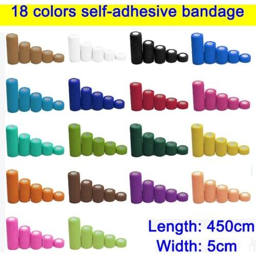 18 Colors Self-adhesive Bandage Elastic Sport Tape Muscle Pain Relief Colorful Elastoplast Emergency Tape Knee Finger Ankle Palm