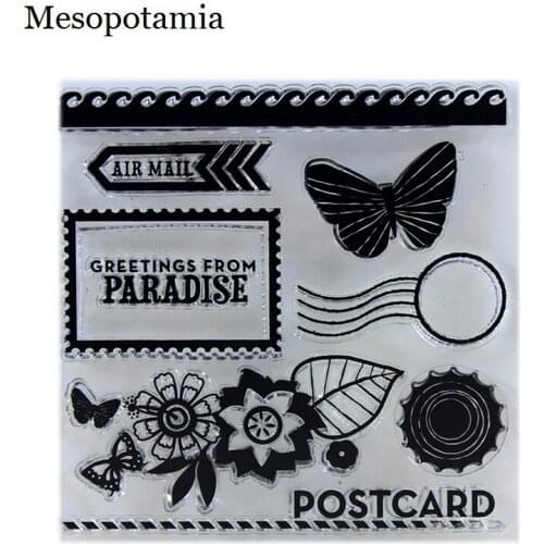 DIY Scrapbooking Albums Stamp Seal Greetings Postcard Dies Embossing Silicone Transparent Stamp Sheets Decoration Stamps Seal