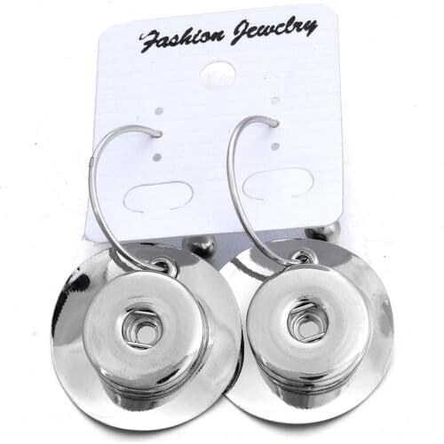 New Snap Jewelry Big Exaggeration Earrings Dangle Snap Earrings for Women Fit DIY 18mm Snap Button Earrings