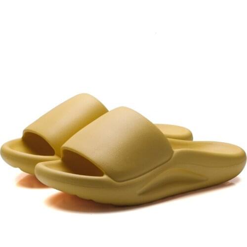 Bathroom Slippers Men Fashion Summer Solid Thick Soles Soft EVA Anti-slip Indoor Casual Home Shoes Women Slides Couple Slippers