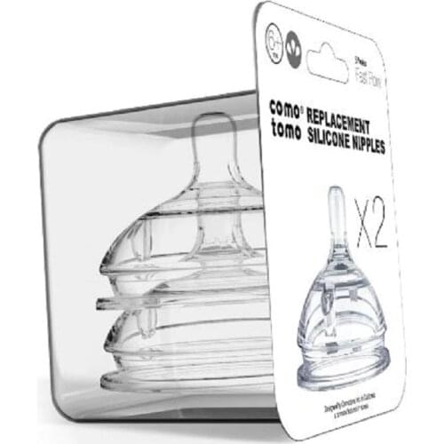 Baby nipple silicone Replacement Nipples in Variable Flow for Ages 0-3Months 3-6 Months /6 Months (2-Pack),nipples for Comotomo