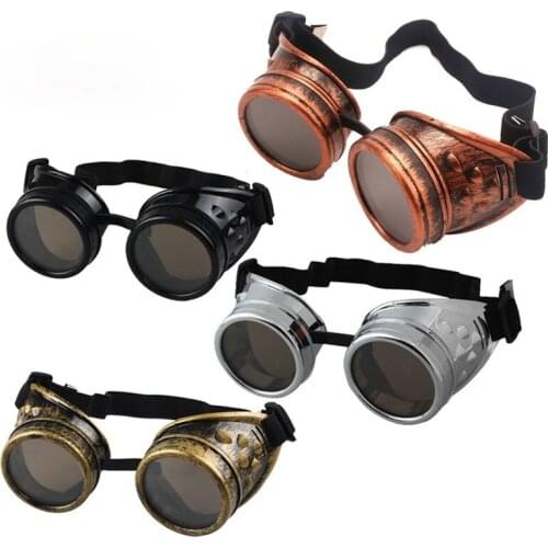 Heavy Metal Sunglasses Vintage Style Goggles Welding Glasses Protective Glasses for Cosplay Halloween Decorations