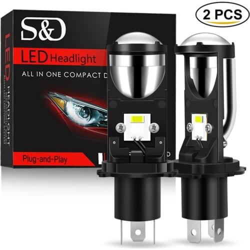 H4 Led Projector Lens 20000LM Mini Canbus 9003 HB2 Car Headlight CSP Bulb High Low Beam Light 6000K White 12V 24V