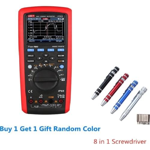 UNI-T UT181A True RMS Datalogging Multimeters 0.1% Test Accuracy Smart Phone/PC Software,Trend Capture Function IP65 Waterproof