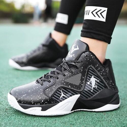 High-top Basketball Shoes Mens Air Cushion Light Basketball Sneakers Anti-skid Breathable Outdoor Shoes zapatillas de deporte