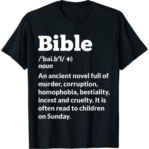 Funny Atheist Anti-Religion Atheism Bible T-Shirt Cosie Tshirts Tops & Tees For Men Special Cotton Casual T Shirts