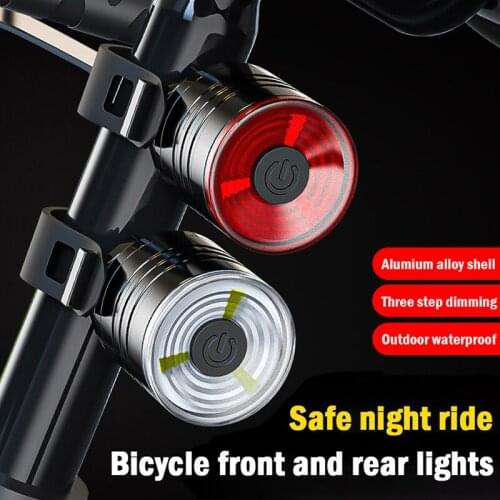 1Pc Professional Riding Rear Lights Bicycle Tail Light Waterproof Ultra Long Battery Life Aluminum Alloy Warning Bicycle Light
