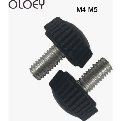 M4 M5 knurled Nylon Round Plastic Head Handle Screw Metric Thread Black Tighten Thumb Bakelite Hand Screw