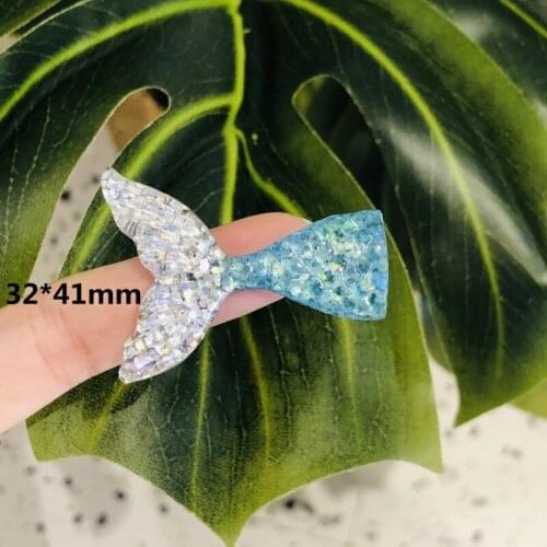 10pcs/lot Shiny Mermaid tail Cabochons Accessories For Hair Clothing Shoes Planar Resin DIY Home Decoration Scrapbooking