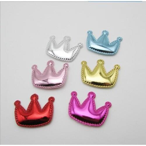 10pcs/lot & 30pcs/lot 4x3cm PU Crown Padded Appliques for DIY Children headwear Accessories, DIY Garment Accessories patches