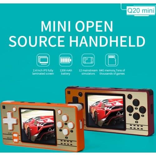 2021 Q20 Mini Free Shipping Open Source 2.4 Inch OCA Full Fit IPS Screen Handheld Game Console Retro PS1 New Game Players