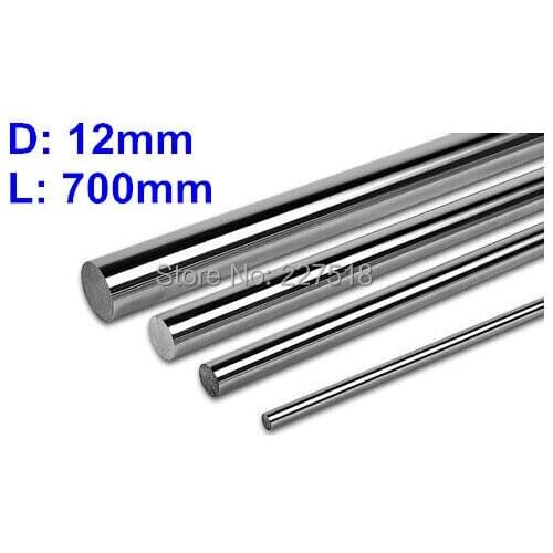 4pcs 12mm hardened linear shaft Dia 12mm L 700mm Hardened Rod shaft