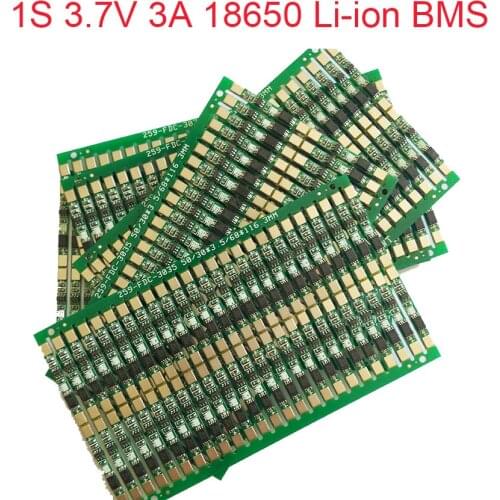 4PCS/ a lot 1S 3A 4.2V lipo lithium Polymer BMS/PCM/PCB battery protection circuit board for 1 Packs 18650 Li-ion Battery Cell