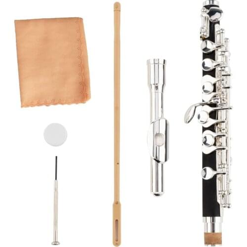 Aisiweier Piccolo C Key Cupronickel Half-size Flute Silver Plated Body Material ABS resin