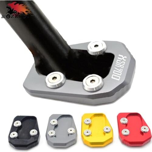 XSR 900 XS R900 Moto Accessory Enlarge Plate CNC Kickstand Side Stand Enlarger Extension Support Pad For YAMAHA XSR900 2016 2017