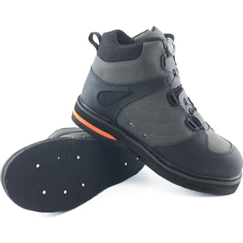 Fly Fishing Aqua Shoes Self-lock Felt Sole Self Locking Fish Waders Mesh Fabric Boots Felt-soled Wear-resistant Outdoor Non-slip
