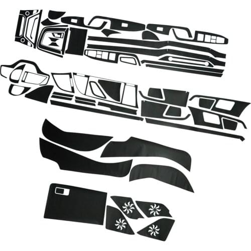 Car 3D Carbon Fiber Window control panel Film Interior Cover Sticker Kit LHD Fit For Hyundai Elantra 2017 2018 2019 2020